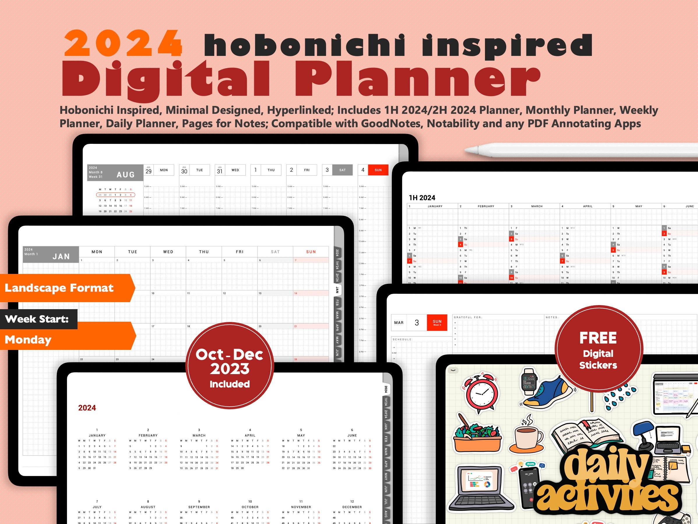 Digital Hobonichi Planner — iPad Planner
