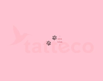 Tatouage semi-permanent Pawprint Couple (Ensemble de 2)