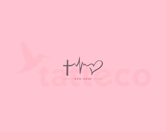 Kleines Faith Hope Love Semi-Permanent Tattoo (2er Set)