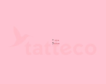 Winziges Semikolon Semi-Permanent Tattoo (2er Set)