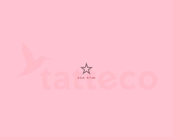 Star Outline Semi-Permanent Tattoo (Set of 2)