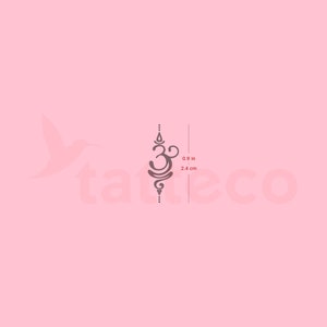 Small Breathe Sanskrit Symbol Semi-Permanent Tattoo (Set of 2)
