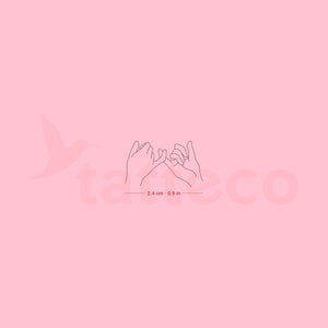 Small Pinky Swear Semi-Permanent Tattoo (Set of 2)