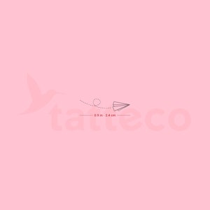 Fliegender Papierflieger Semi-Permanent Tattoo (2er Set)