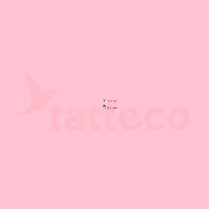 Tiny Semicolon Semi-Permanent Tattoo (Set of 2)