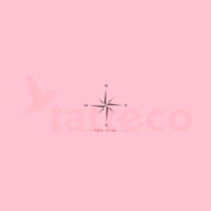 Small Compass Semi-Permanent Tattoo (Set of 2)