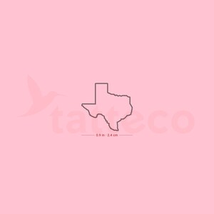 Texas Karte Semi-Permanent Tattoo (2er Set)