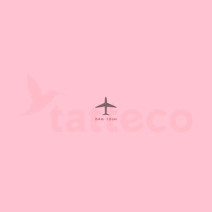 Kleines Flugzeug Semi-Permanent Tattoo (2er Set)