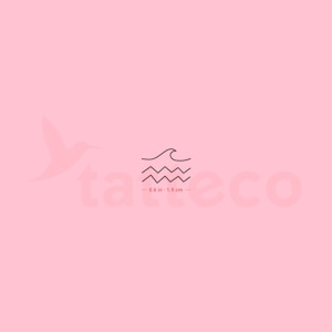Sea Wave Semi-Permanent Tattoo (Set of 2)