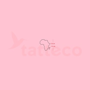 Kleine Afrika Karte Semi-Permanent Tattoo (2er Set)