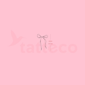 Little Ribbon Bow Semi-Permanent Tattoo (Set of 2)