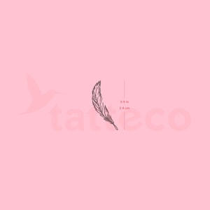 Tiny Feather Semi-Permanent Tattoo (Set of 2)