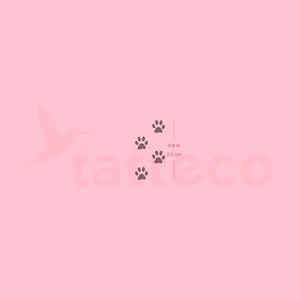 Winzige Pfoten Semi-Permanent Tattoo (2er Set)