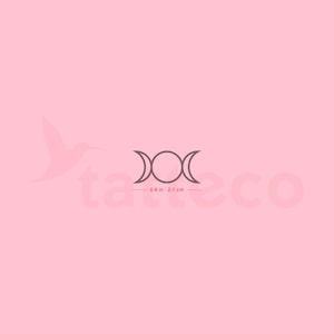 Triple Goddess Symbol Semi-Permanent Tattoo (Set of 2)