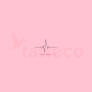 Heartbeat Semi-Permanent Tattoo (Set of 2)