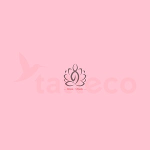 Meditative Lotus Semi-Permanent Tattoo (Set of 2)