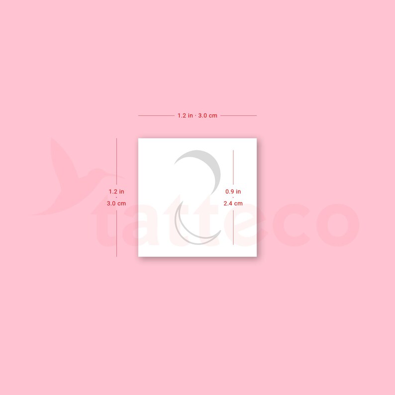 Moon Couple Semi permanent Tattoo set of 2 Etsy