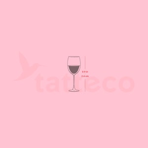 Wine Glass Semi-Permanent Tattoo (Set of 2)