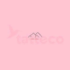 Tiny Mountain Semi-Permanent Tattoo (Set of 2)