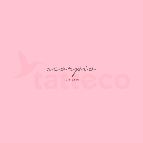 Scorpio Semi-Permanent Tattoo (Set of 2)