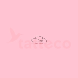 Cappello da cowboy tatuaggio semipermanente (set di 2)