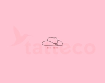 Cowboy Hat Semi-Permanent Tattoo (Set of 2)