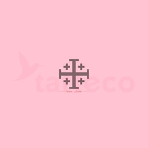 Jerusalem Cross Semi-Permanent Tattoo (Set of 2)