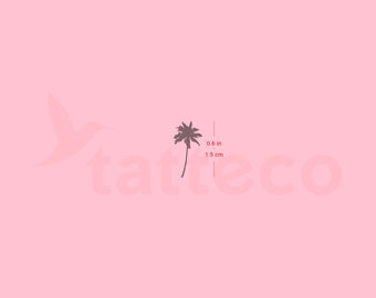 Little Palm Tree Semi-Permanent Tattoo (Set of 2)