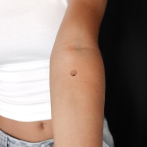 Tatuaje semipermanente de concha de vieira diminuta (juego de 2)