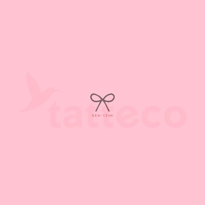 Tatuaggio semipermanente fiocco minimalista (set di 2)