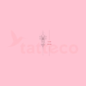 スモール ロータス ウナロメ 半永久タトゥー (2 個セット)