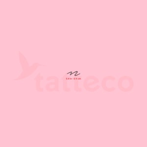 N Tatuaje semipermanente escrito a mano (juego de 2)