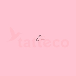 L Tatuagem semipermanente de carta manuscrita (conjunto de 2)