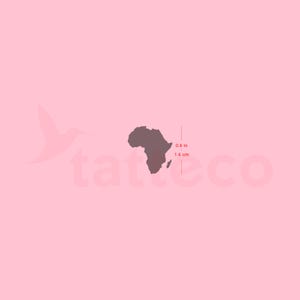 Afrika Karte Semi-permanentes Tattoo (2er Set)