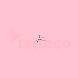 Q Tatuaje semipermanente escrito a mano (juego de 2)