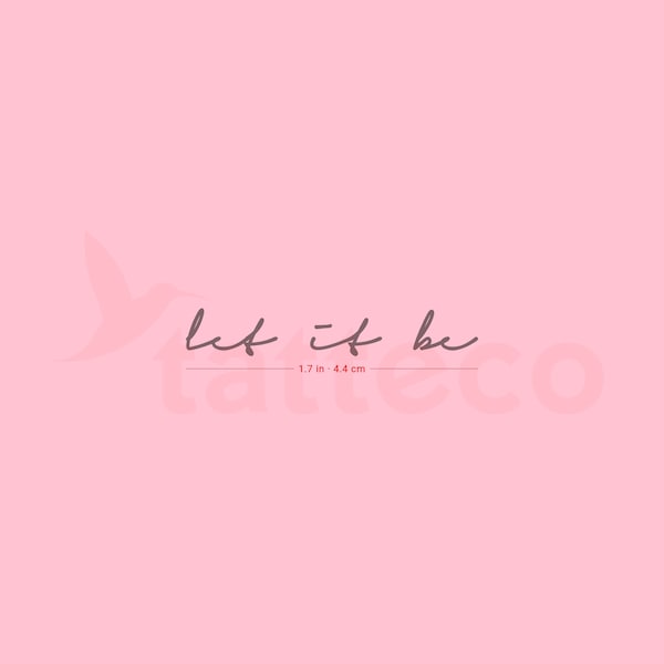 Let It Be Semi-Permanent Tattoo (Set of 2)