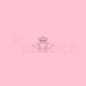 Small Claddagh Semi-Permanent Tattoo (Set of 2)