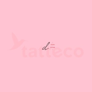 D Tatuaje semipermanente escrito a mano (juego de 2)