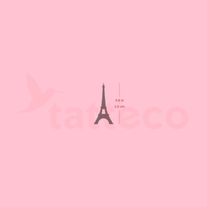 Tatuaggio semipermanente minimalista della Torre Eiffel (set di 2)