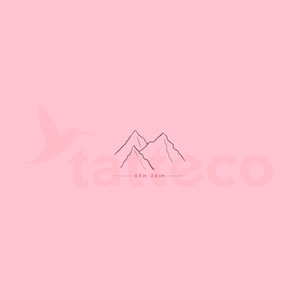 Tatuaggio semipermanente del ghiacciaio di montagna (set di 2)