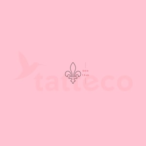 Fine Line New Orleans Fleur-de-lis semi-permanente tattoo (set van 2)