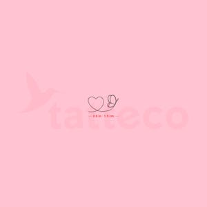 Butterfly Heart Semi-Permanent Tattoo (Set of 2)