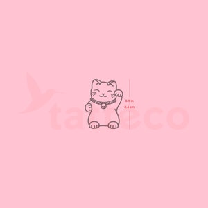 Maneki-Neko Semi-Permanent Tattoo (Set of 2)