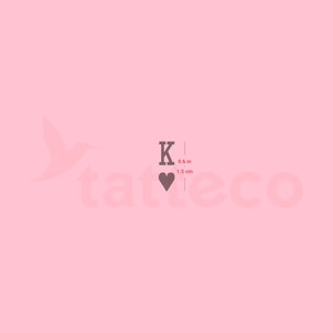 King Of Hearts Tatouage semi-permanent (Set de 2)