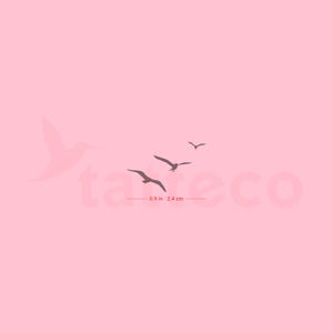 Three Birds Semi-Permanent Tattoo (Set of 2)
