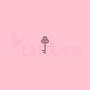 Vintage Key Semi-Permanent Tattoo (Set of 2)