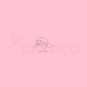 Manatee Semi-Permanent Tattoo (Set of 2)
