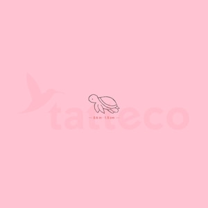 Tiny Turtle Semi-Permanent Tattoo (Set of 2)