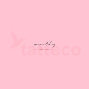 Worthy Semi-Permanent Tattoo (Set of 2)