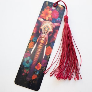 Elephant Metal Bookmark, animal, safari, brown, tassel bookmark, book mark, page marker, book lover gift, student teacher gifts